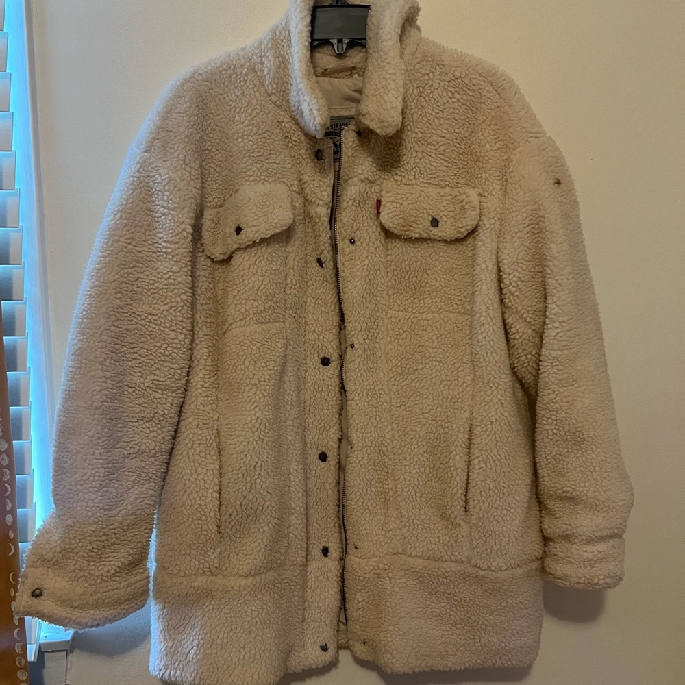 Levi's Cream Sherpa Jacket